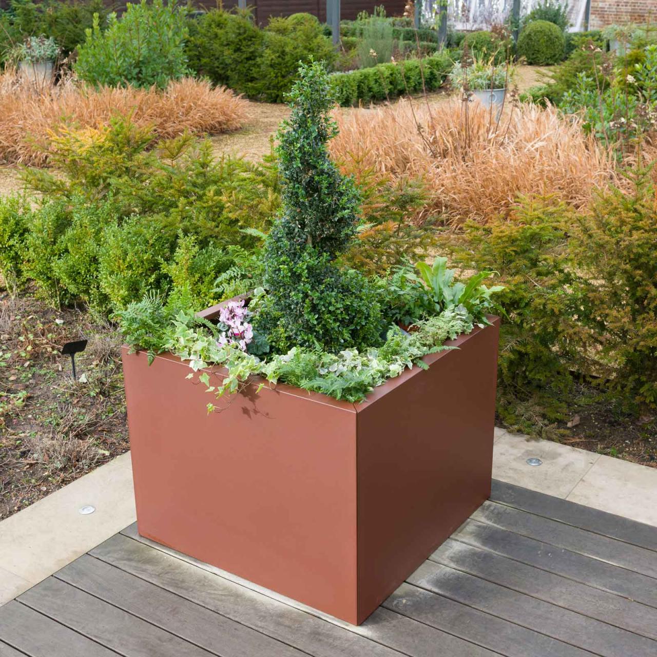 Harrod Square Metal Planters Corten Effect Harrod Horticultural