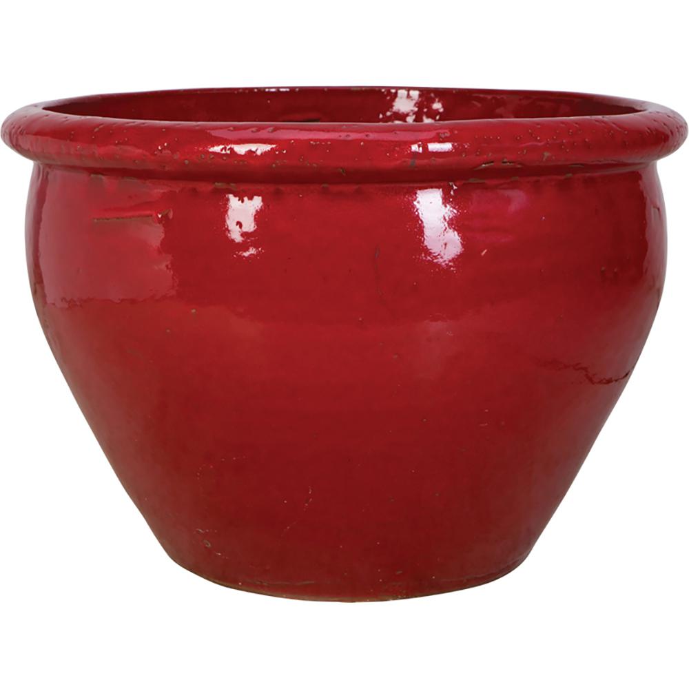 12 in. Atomic Red Ceramic Tubb PlanterGGC299BATR The Home Depot