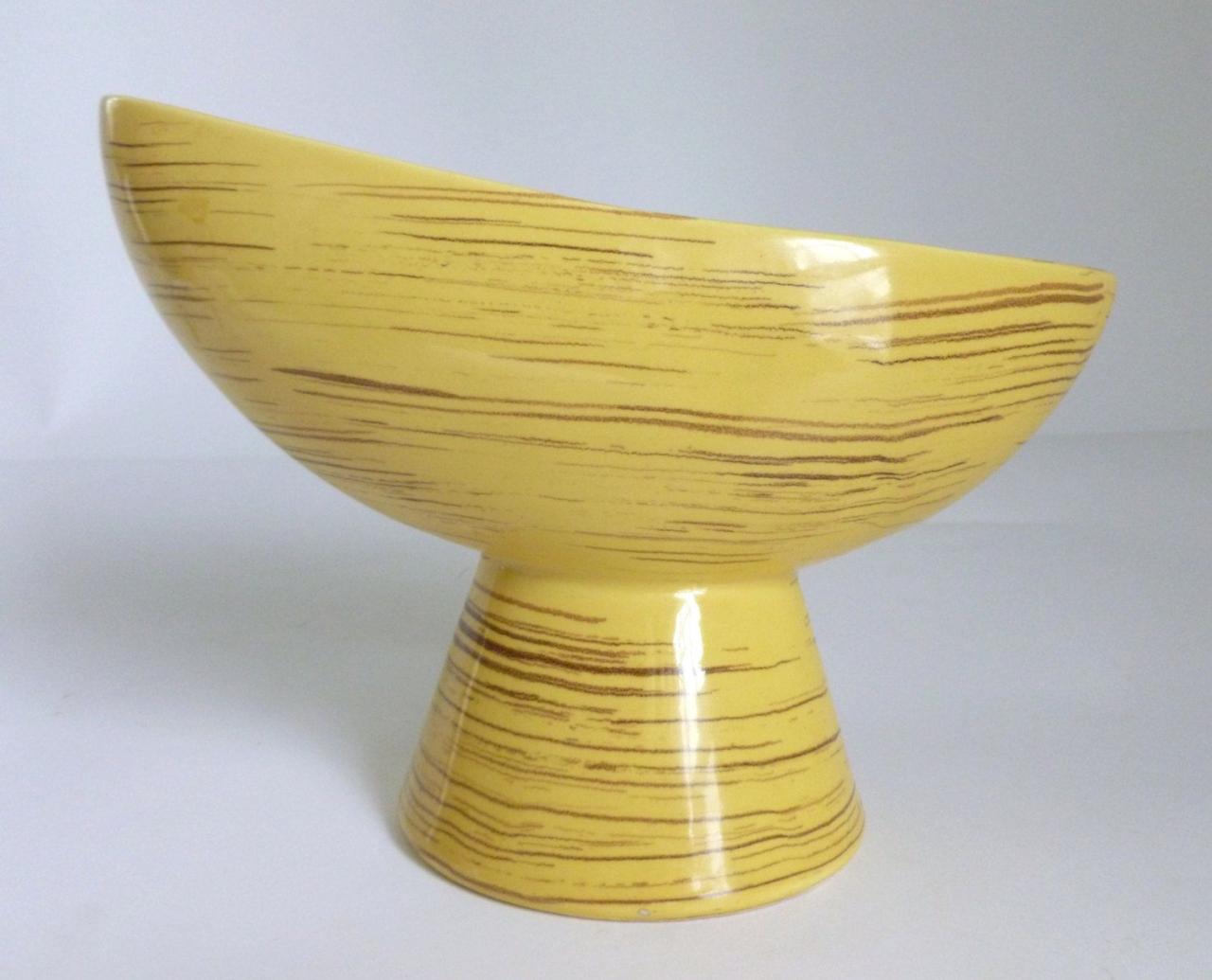Mid Century Yellow Brown McCoy Pottery Planter Flower Pot Etsy