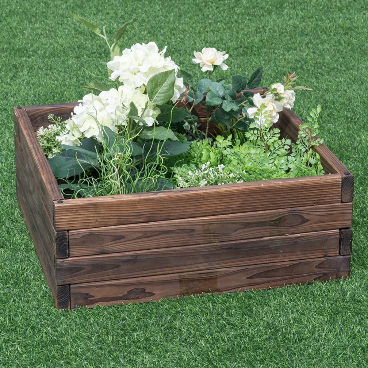 Square Raised Garden Bed Flower Vegetables Seeds Planter Kit Elevated
